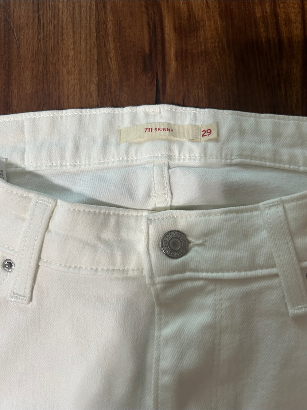 Levi's White 711 Skinny Jeans